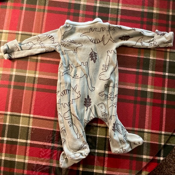 Carter’s Boys Footed Zip + Button Up Footed Pajamas Preemie 3 piece - Picture 7 of 16